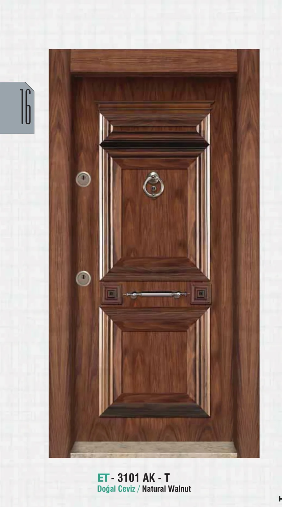 ET-3101 AK-T - Doğal Ceviz Kapı