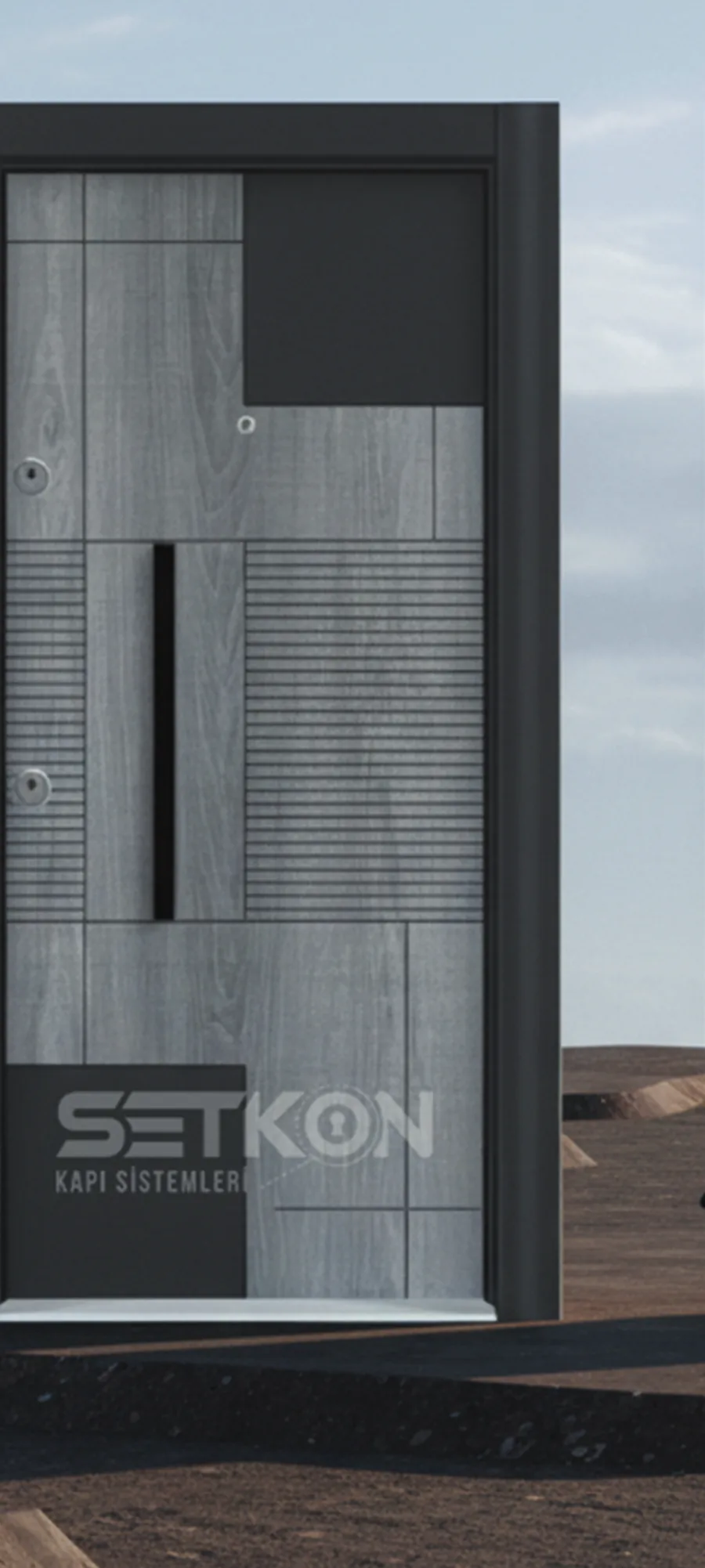 SC11 - Gri-Meşe Antrasit Kapı